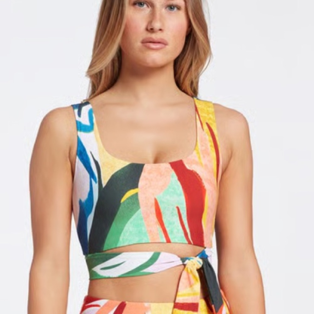 CALIA by Carrie Underwood Multicolor Bikini Top